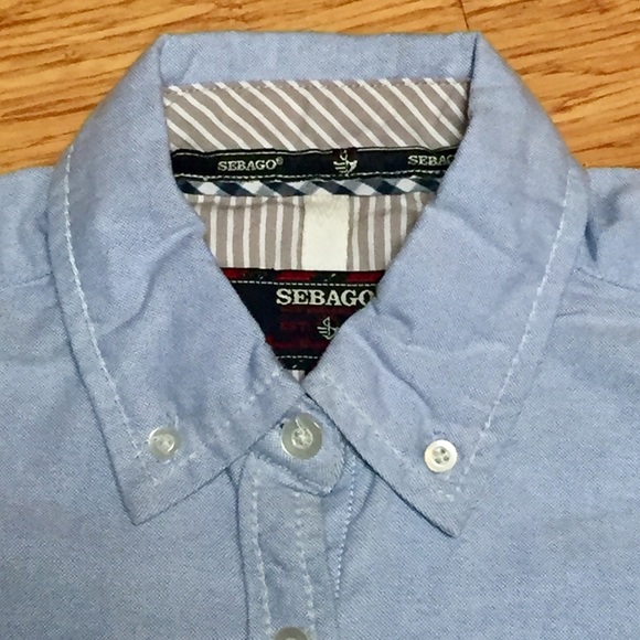 Sebago Women's Oxford Blue Shirt French Cuff - Picture 3 of 8